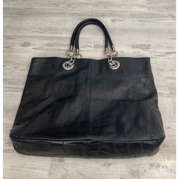 CYNTHIA Rowley Dark Blue Leather Tote - Picture 3 of 9